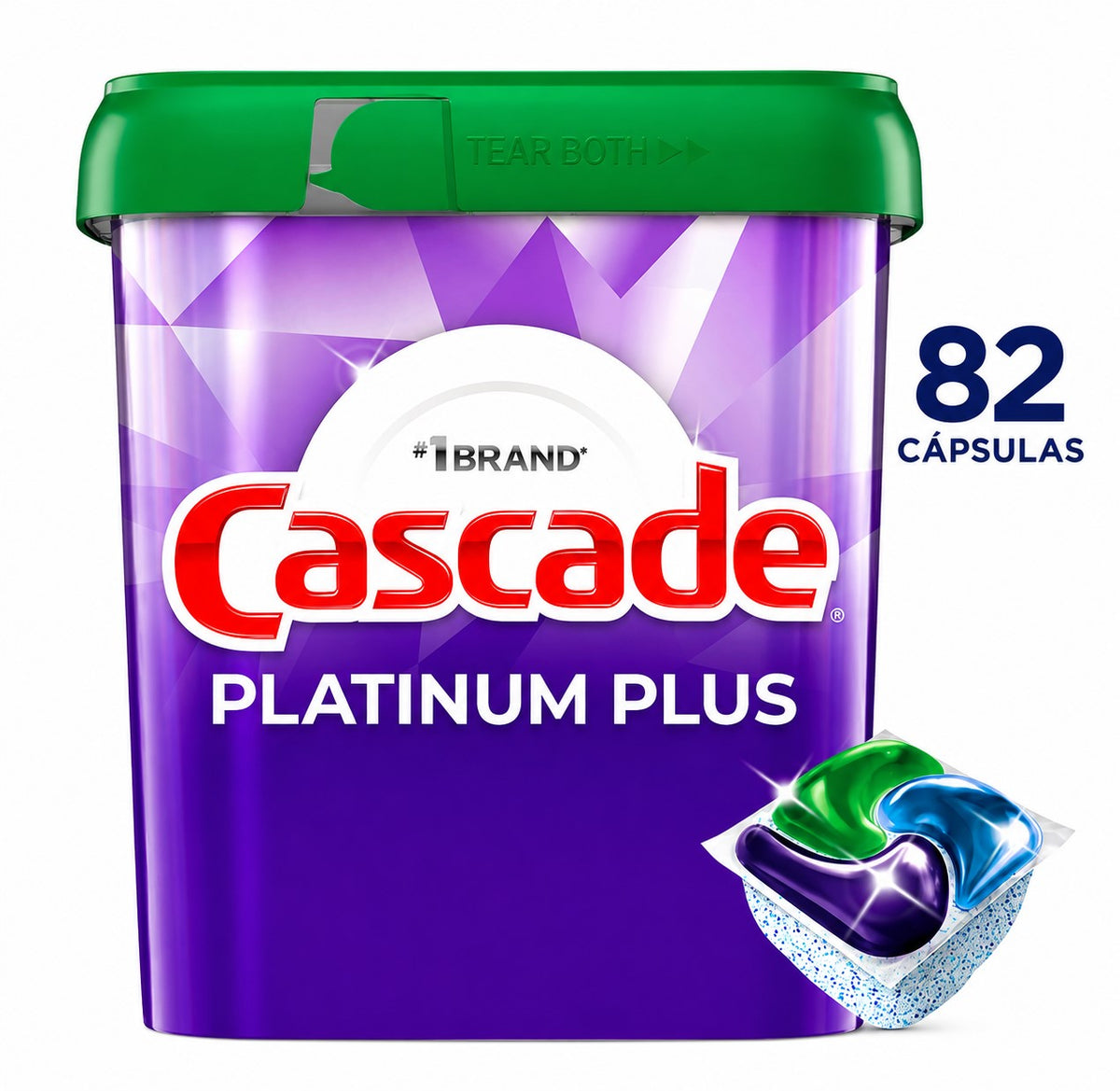 Jabón Lavavajillas Cascade Platinum Plus 82 Cápsulas