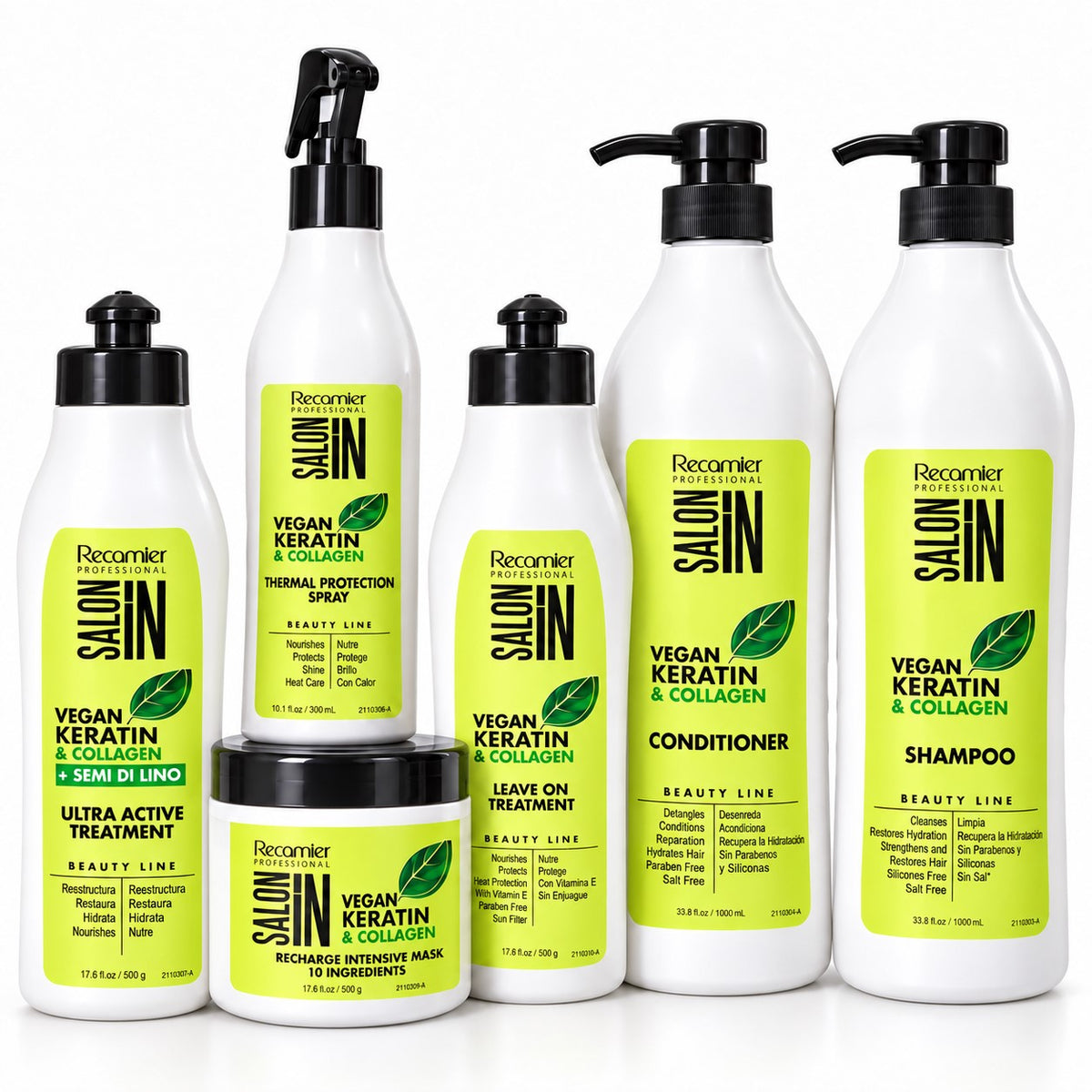 Kit Capilar Recamier Vegan Keratin & Collagen 6 Productos