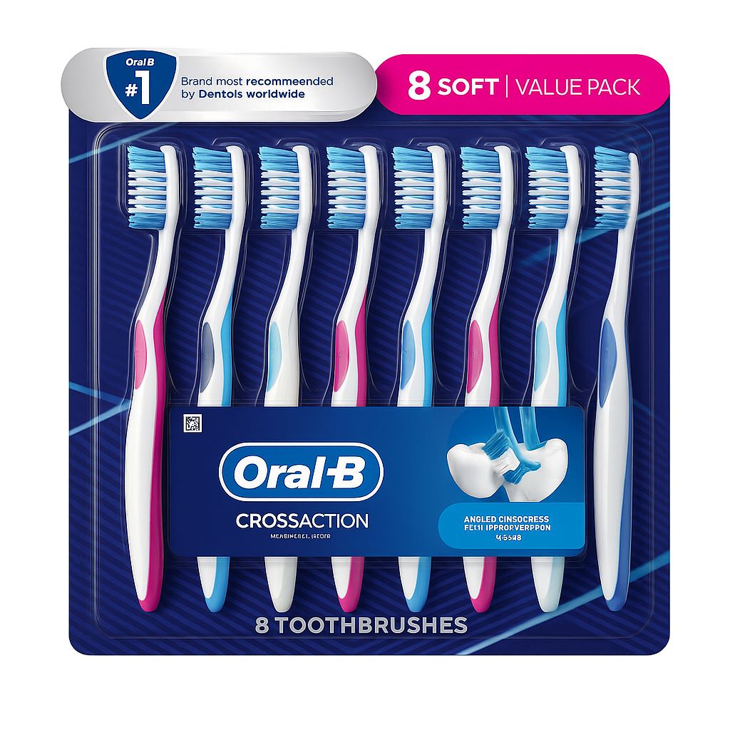 Oral-B Cross Action Pack x8 | Cepillos Dentales en Colombia