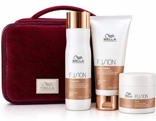Kit Wella Fusion Shampoo 250 Acondicionador 200 Mask 150ml