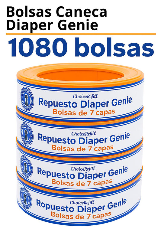 Bolsas Caneca Diaper Genie 1080 Bolsas