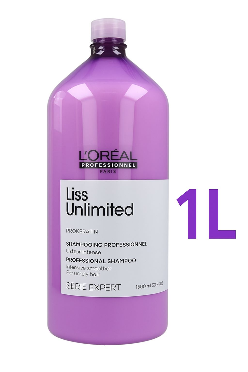 Shampoo Controla Frizz Liss Unlimited Loreal 1500ml