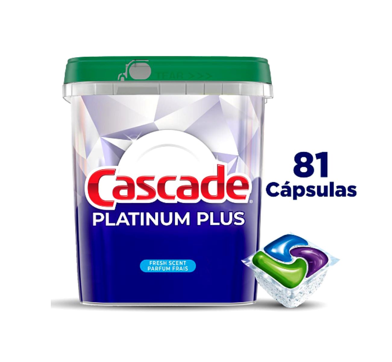 Jabon Lavavajillas Cascade Platinum plus x 81 Pods