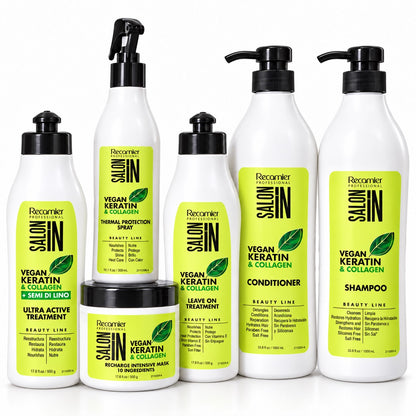 Kit Capilar Recamier Vegan Keratin & Collagen 6 Productos