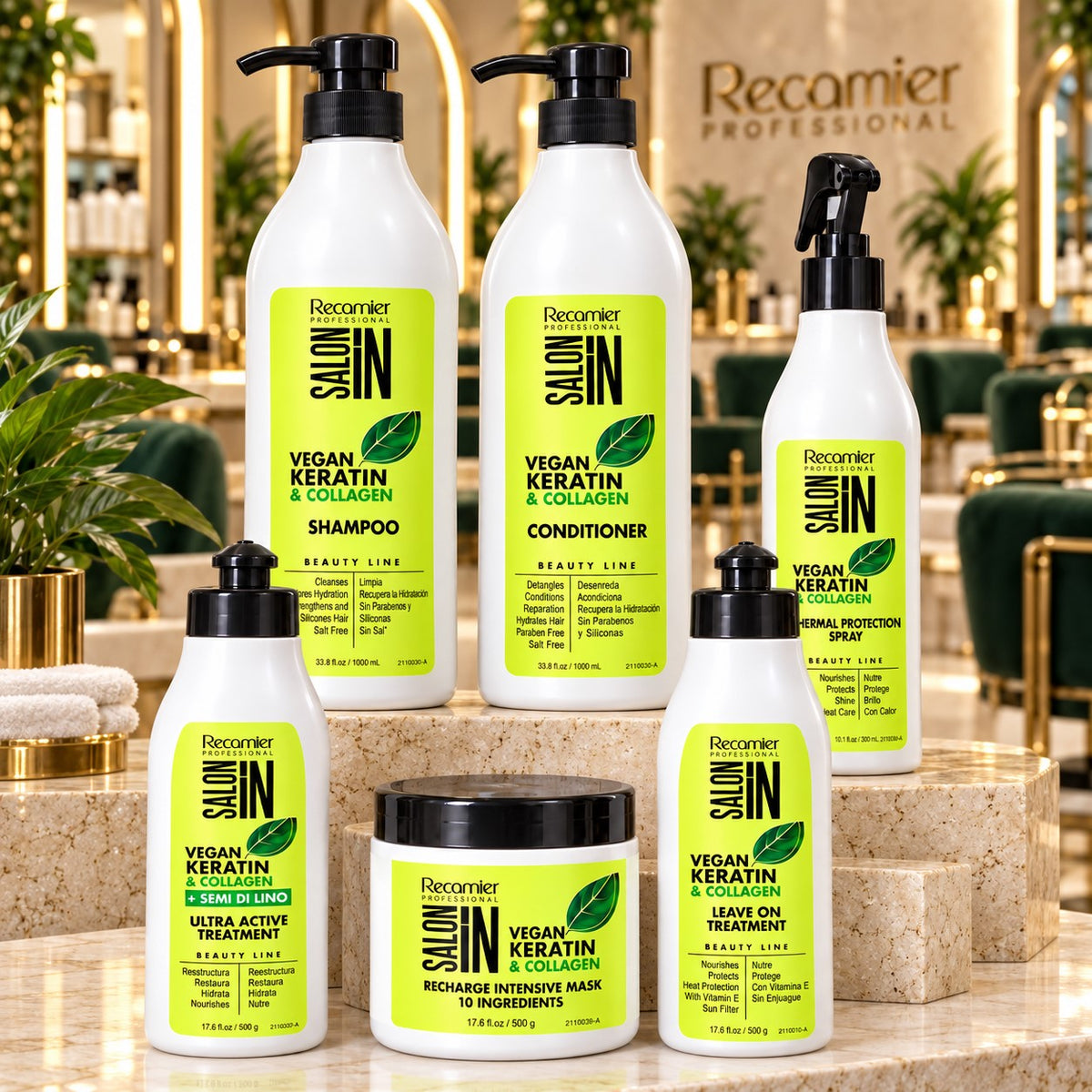 Kit Capilar Recamier Vegan Keratin & Collagen 6 Productos