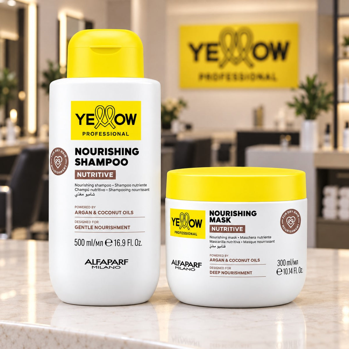 Kit Yellow Nutritive Bomba Shampoo 500ml + Mascarilla 300 Ml