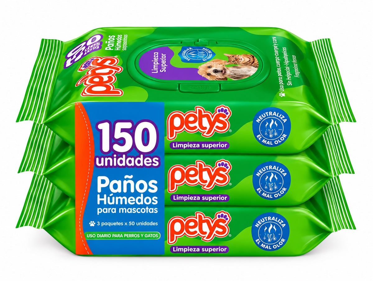 Paños Húmedos Petys para Perros y Gatos – 150 Unidades