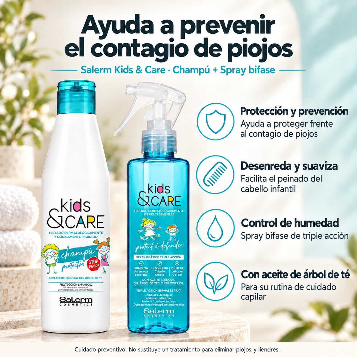 Shampoo Y Spray Para Prevenir Piojos Sin Químicos Pesticidas