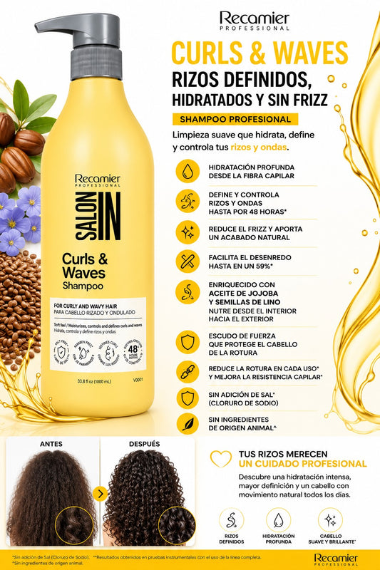 Shampoo Recamier Curls & Waves 1 L - imagen 2