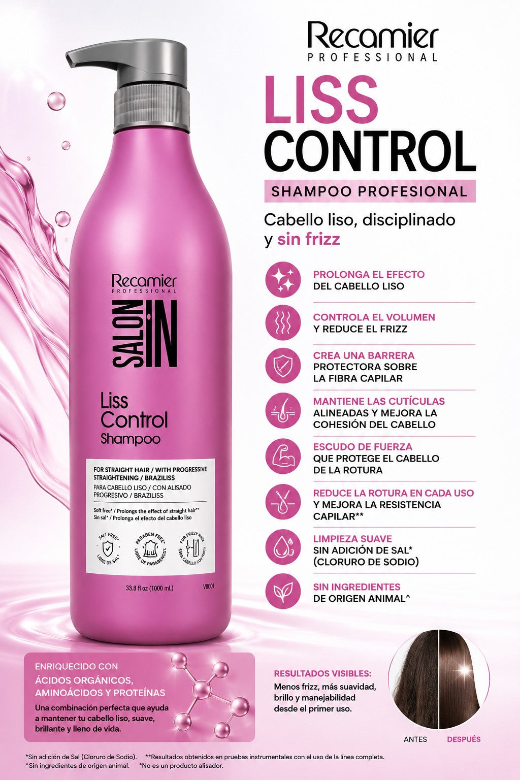 Shampoo Recamier Liss Control 1L