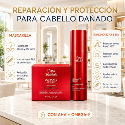 Kit Wella Ultimate Repair Mascarilla 150 ml + Spray 95 ml - imagen 3